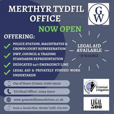 Merthyr Tydfil Office - Now Open