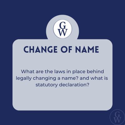 Changing a name